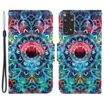 Mönstertryckt läderfodral för Xiaomi Redmi Note 11 4G (Qualcomm)/Note 11S 4G, heltäckande läderskal med plånbok och stativ