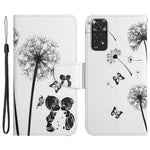 Mönstertryckt läderfodral för Xiaomi Redmi Note 11 4G (Qualcomm)/Note 11S 4G, heltäckande läderskal med plånbok och stativ
