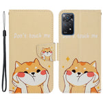 Pattern-Printing Leather Case for Xiaomi Redmi Note 11 Pro 4G (MediaTek)/Note 11 Pro 5G (Qualcomm), Cross Texture Leather Phone Shell with Strap Wallet and Stand