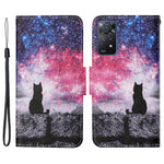 Pattern-Printing Leather Case for Xiaomi Redmi Note 11 Pro 4G (MediaTek)/Note 11 Pro 5G (Qualcomm), Cross Texture Leather Phone Shell with Strap Wallet and Stand