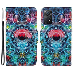 Pattern-Printing Leather Case for Xiaomi Redmi Note 11 Pro 4G (MediaTek)/Note 11 Pro 5G (Qualcomm), Cross Texture Leather Phone Shell with Strap Wallet and Stand