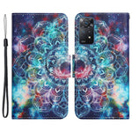 Pattern-Printing Leather Case for Xiaomi Redmi Note 11 Pro 4G (MediaTek)/Note 11 Pro 5G (Qualcomm), Cross Texture Leather Phone Shell with Strap Wallet and Stand