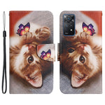 Pattern-Printing Leather Case for Xiaomi Redmi Note 11 Pro 4G (MediaTek)/Note 11 Pro 5G (Qualcomm), Cross Texture Leather Phone Shell with Strap Wallet and Stand