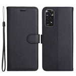 For Xiaomi Redmi Note 11 4G (Qualcomm) /  Note 11S 4G Case Solid Color Leather Mobile Cover Wallet Stand with Strap