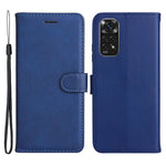 For Xiaomi Redmi Note 11 4G (Qualcomm) /  Note 11S 4G Case Solid Color Leather Mobile Cover Wallet Stand with Strap