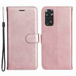 For Xiaomi Redmi Note 11 4G (Qualcomm) /  Note 11S 4G Case Solid Color Leather Mobile Cover Wallet Stand with Strap