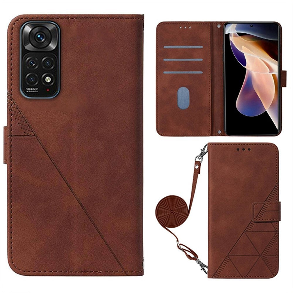 Xiaomi Redmi Note 11S 4G / Redmi Note 11 4G (Qualcomm) Läderfodral med Axelrem Plånboksfodral