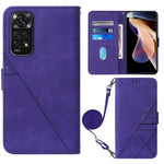 For Xiaomi Redmi Note 11S 4G / Redmi Note 11 4G (Qualcomm) Leather Case with Shoulder Strap Wallet Stand Phone Cover
