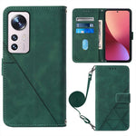 For Xiaomi 12 / 12X / 12S 5G Leather Case with Shoulder Strap Wallet Stand Phone Cover