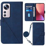 For Xiaomi 12 / 12X / 12S 5G Leather Case with Shoulder Strap Wallet Stand Phone Cover