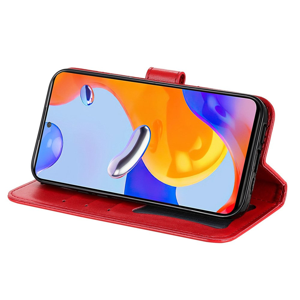 Xiaomi Redmi Note 12 Pro 4G / 11 Pro 4G (MediaTek) / Note 11 Pro 5G (Qualcomm) Remdesign Blompräglad Plånbok Läderställ Mobilskal