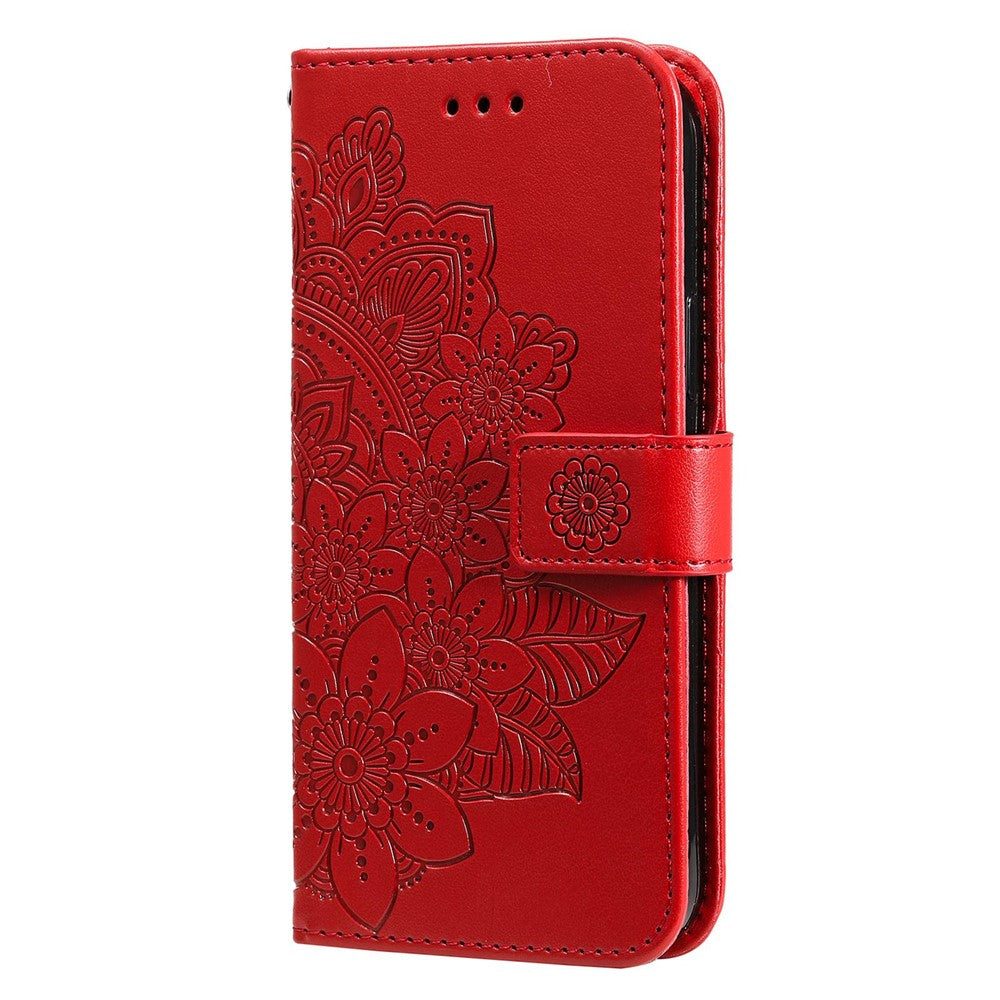 Xiaomi Redmi Note 12 Pro 4G / 11 Pro 4G (MediaTek) / Note 11 Pro 5G (Qualcomm) Remdesign Blompräglad Plånbok Läderställ Mobilskal