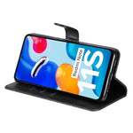 For Xiaomi Redmi Note 11 4G (Qualcomm)/Redmi Note 11S 4G Magnetic Clasp Phone Cover Shell Zipper Pocket Shockproof Flip Wallet Phone Case