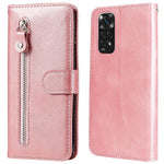 For Xiaomi Redmi Note 11 4G (Qualcomm)/Redmi Note 11S 4G Magnetic Clasp Phone Cover Shell Zipper Pocket Shockproof Flip Wallet Phone Case