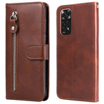 For Xiaomi Redmi Note 11 4G (Qualcomm)/Redmi Note 11S 4G Magnetic Clasp Phone Cover Shell Zipper Pocket Shockproof Flip Wallet Phone Case