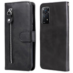 For Xiaomi Redmi Note 12 Pro 4G / 11 Pro 4G (MediaTek) / Note 11 Pro 5G (Qualcomm) PU Leather Cell Phone Bag Case Magnetic Clasp Zipper Pocket Wallet Phone Cover