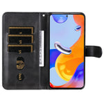 For Xiaomi Redmi Note 12 Pro 4G / 11 Pro 4G (MediaTek) / Note 11 Pro 5G (Qualcomm) PU Leather Cell Phone Bag Case Magnetic Clasp Zipper Pocket Wallet Phone Cover
