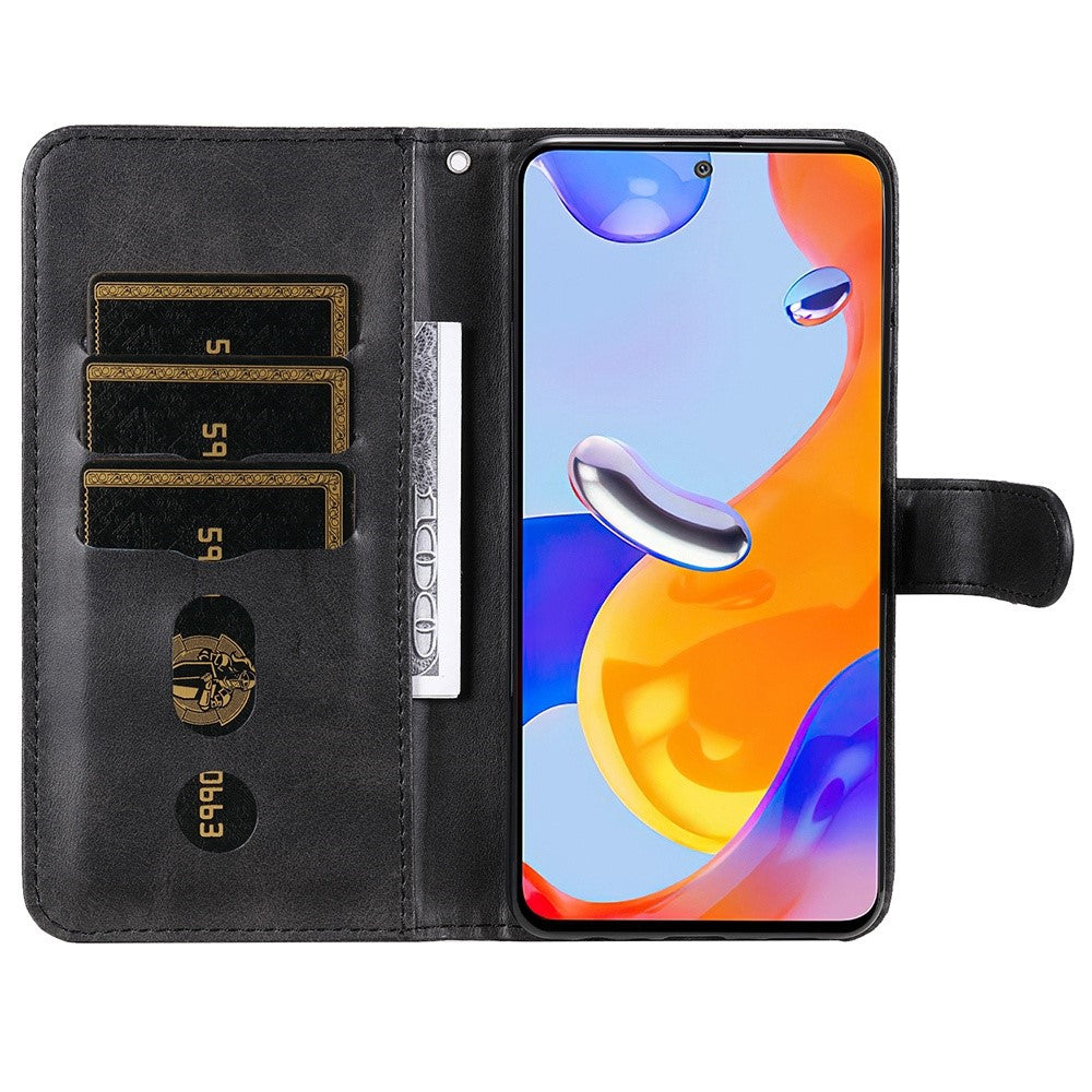 For Xiaomi Redmi Note 12 Pro 4G / 11 Pro 4G (MediaTek) / Note 11 Pro 5G (Qualcomm) PU Leather Cell Phone Bag Case Magnetic Clasp Zipper Pocket Wallet Phone Cover