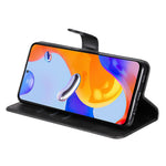 For Xiaomi Redmi Note 12 Pro 4G / 11 Pro 4G (MediaTek) / Note 11 Pro 5G (Qualcomm) PU Leather Cell Phone Bag Case Magnetic Clasp Zipper Pocket Wallet Phone Cover