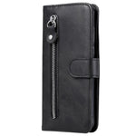 For Xiaomi Redmi Note 12 Pro 4G / 11 Pro 4G (MediaTek) / Note 11 Pro 5G (Qualcomm) PU Leather Cell Phone Bag Case Magnetic Clasp Zipper Pocket Wallet Phone Cover