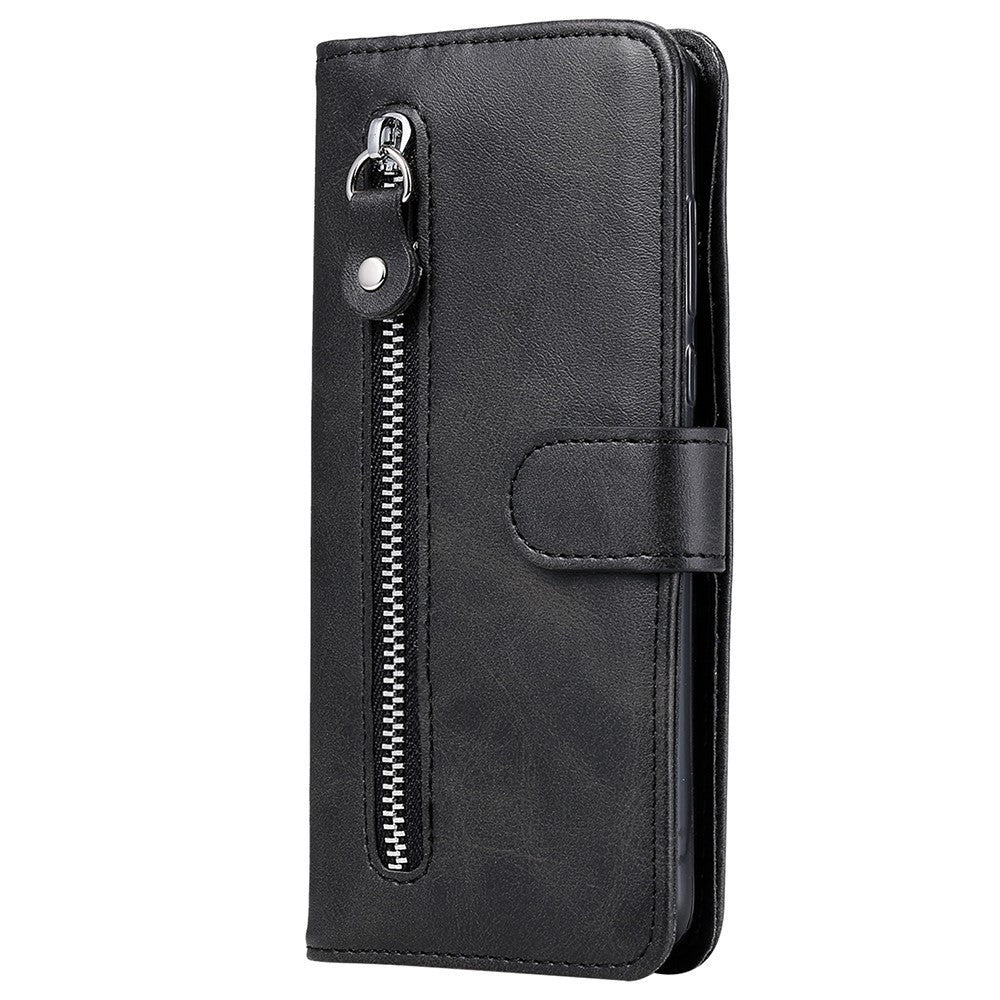 For Xiaomi Redmi Note 12 Pro 4G / 11 Pro 4G (MediaTek) / Note 11 Pro 5G (Qualcomm) PU Leather Cell Phone Bag Case Magnetic Clasp Zipper Pocket Wallet Phone Cover