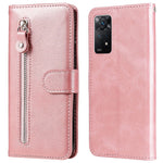 For Xiaomi Redmi Note 12 Pro 4G / 11 Pro 4G (MediaTek) / Note 11 Pro 5G (Qualcomm) PU Leather Cell Phone Bag Case Magnetic Clasp Zipper Pocket Wallet Phone Cover