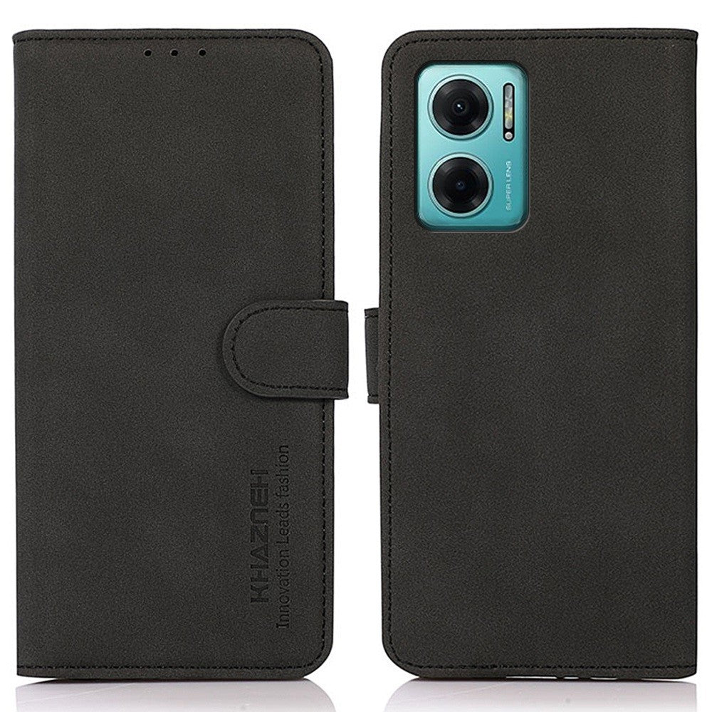 KHAZNEH För Xiaomi Redmi Note 11E 5G / Redmi 10 5G / 10 Prime+ 5G SlimAdjustable Stand Texturerat PU-läder Plånboksfodral Stötdämpande Flip Mobilskal