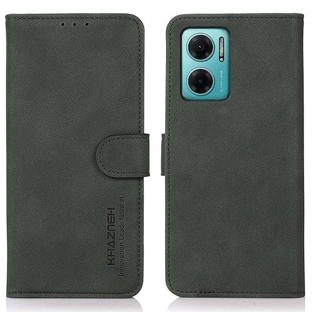 KHAZNEH För Xiaomi Redmi Note 11E 5G / Redmi 10 5G / 10 Prime+ 5G SlimAdjustable Stand Texturerat PU-läder Plånboksfodral Stötdämpande Flip Mobilskal