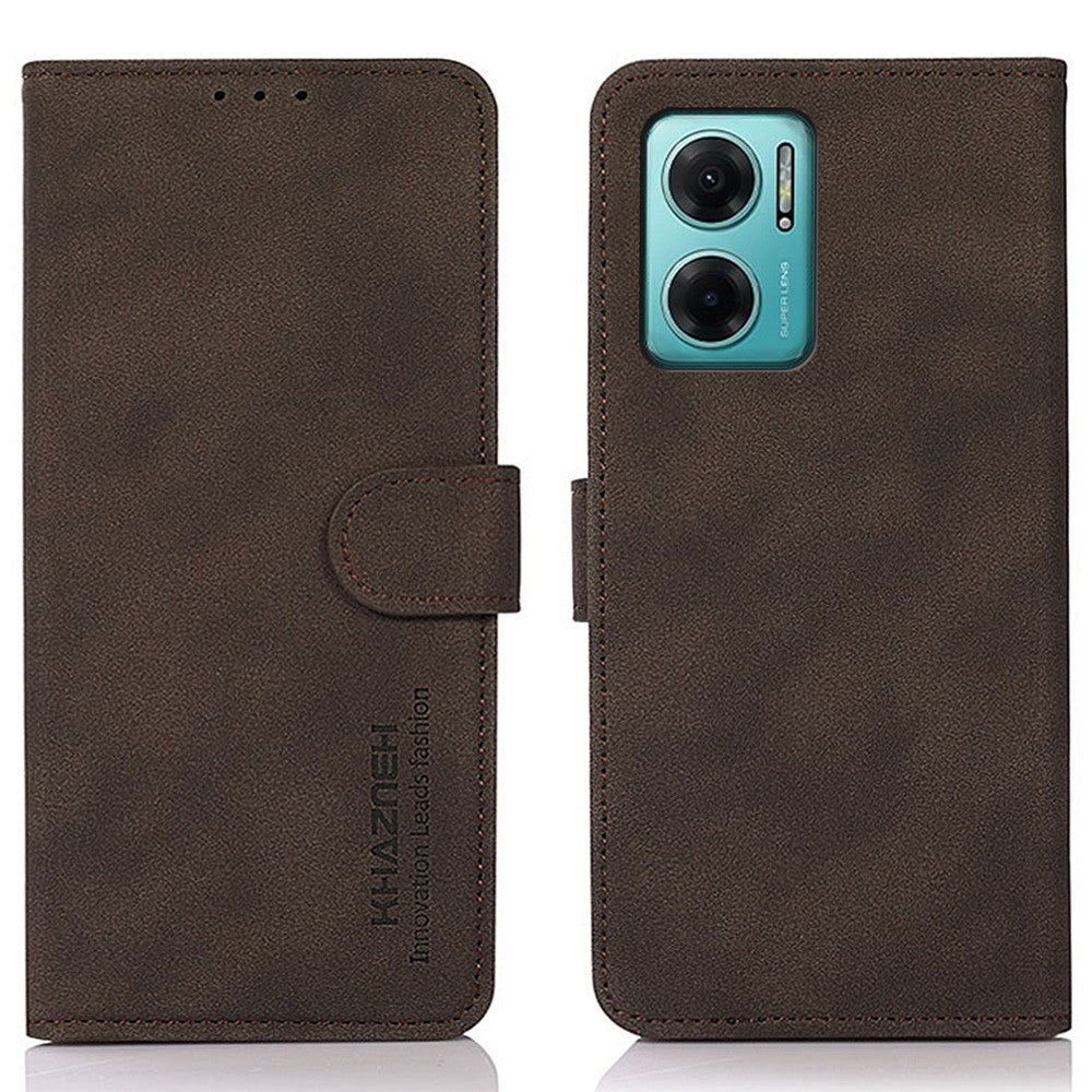 KHAZNEH För Xiaomi Redmi Note 11E 5G / Redmi 10 5G / 10 Prime+ 5G SlimAdjustable Stand Texturerat PU-läder Plånboksfodral Stötdämpande Flip Mobilskal