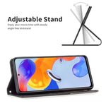 For Xiaomi Redmi Note 12 Pro 4G / 11 Pro 4G (Mediatek) / Note 11 Pro 5G (Qualcomm) Leather Case with Card Holder Imprinting Pattern