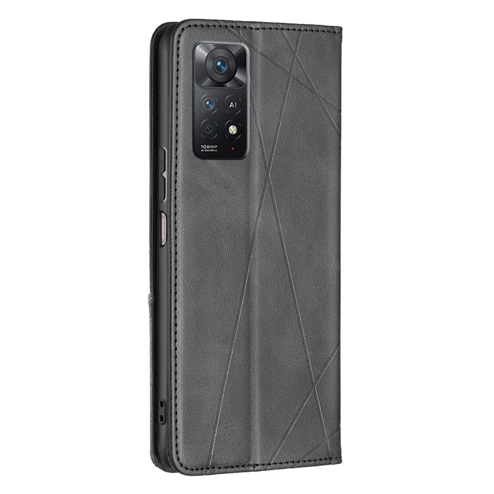 For Xiaomi Redmi Note 12 Pro 4G / 11 Pro 4G (Mediatek) / Note 11 Pro 5G (Qualcomm) Leather Case with Card Holder Imprinting Pattern