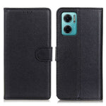 Litchitexturerat mobilskal för Xiaomi Redmi Note 11E 5G / Redmi 10 5G / 10 Prime+ 5G, vikbart stativ, plånbok i PU-läder, fullt skyddsskal