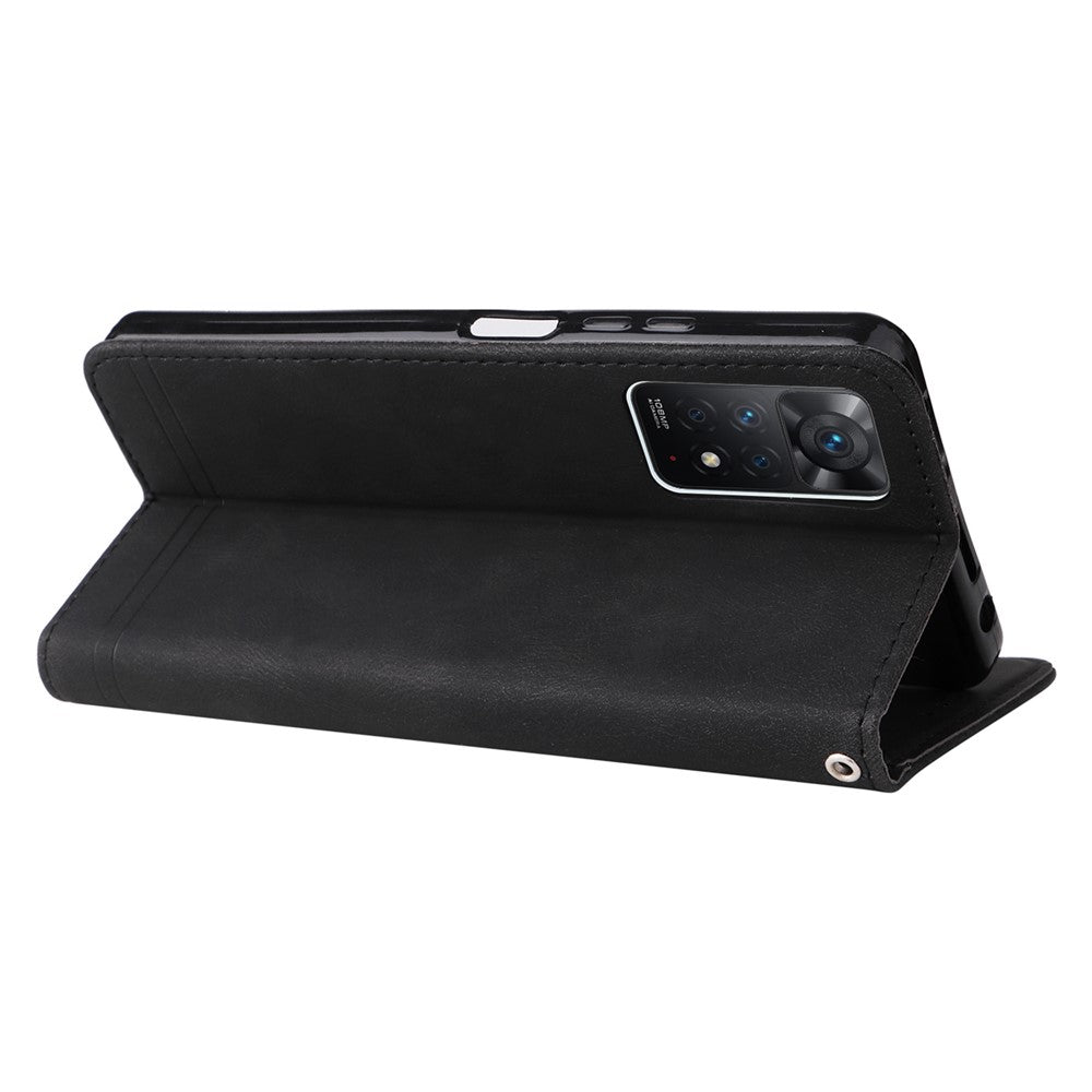 For Xiaomi Redmi Note 12 Pro 4G / 11 Pro 4G (Mediatek) / Note 11 Pro 5G (Qualcomm) / Note 11E Pro Leather Cases Phone Cover Stand with Strap
