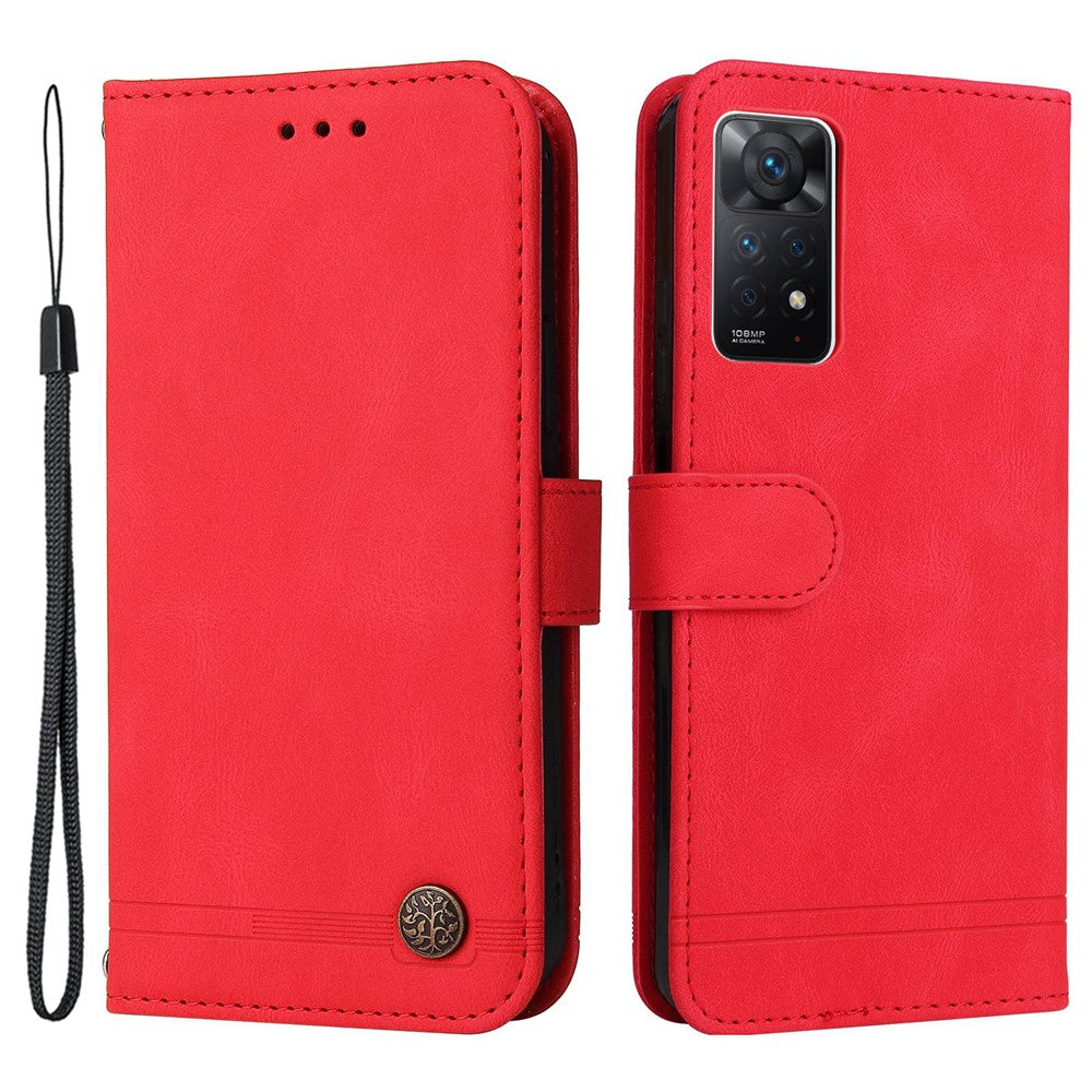 For Xiaomi Redmi Note 12 Pro 4G / 11 Pro 4G (Mediatek) / Note 11 Pro 5G (Qualcomm) / Note 11E Pro Leather Cases Phone Cover Stand with Strap