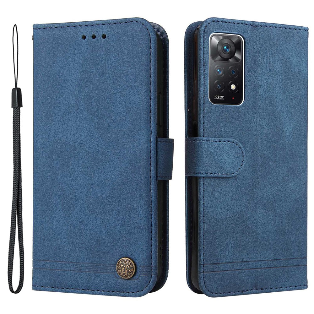 For Xiaomi Redmi Note 12 Pro 4G / 11 Pro 4G (Mediatek) / Note 11 Pro 5G (Qualcomm) / Note 11E Pro Leather Cases Phone Cover Stand with Strap