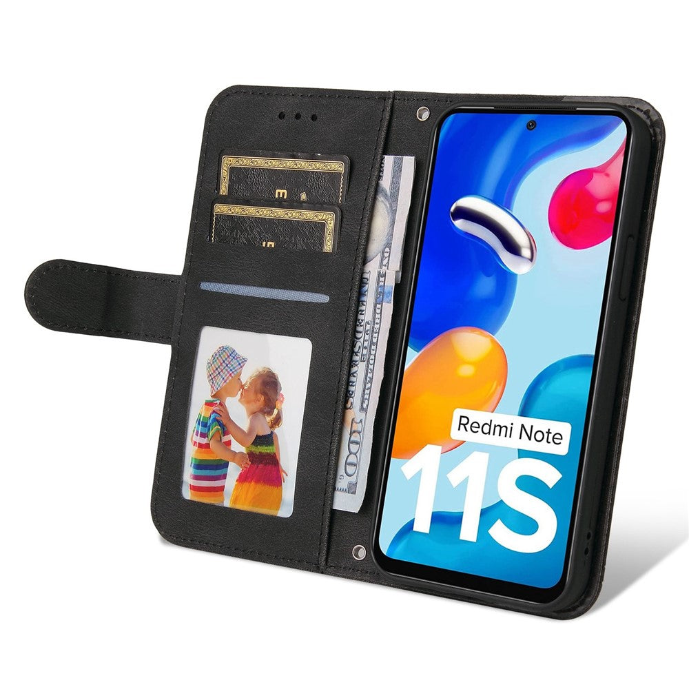 For Xiaomi Redmi Note 11 4G (Qualcomm) / Note 11S 4G Leather Wallet Cases Skin Touch Phone Cover Stand with Strap