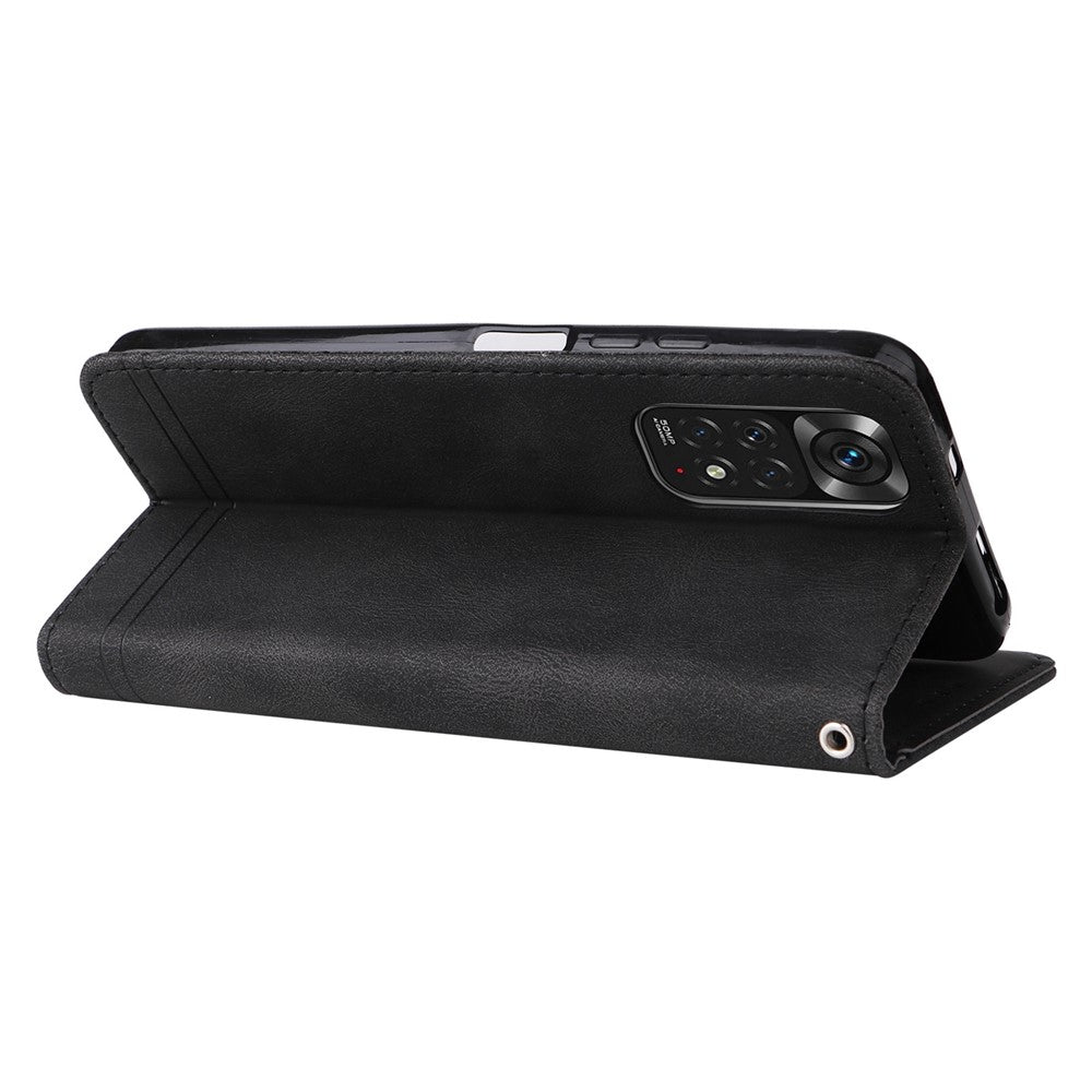 For Xiaomi Redmi Note 11 4G (Qualcomm) / Note 11S 4G Leather Wallet Cases Skin Touch Phone Cover Stand with Strap