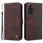 Xiaomi Redmi Note 11 4G (Qualcomm) / Note 11S 4G Läderplånboksfodral Skin Touch mobilfodral Stativ med Rem