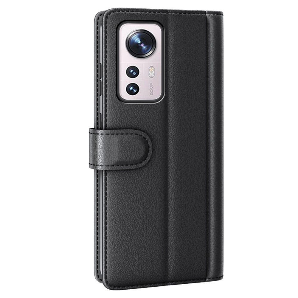 For Xiaomi 12 Pro 5G/12S Pro 5G/12 Pro (Dimensity) 5G Flip Wallet Case Split Genuine Leather Magnetic Closure Stand Folio Protective Cover