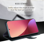 For Xiaomi 12 Pro 5G/12S Pro 5G/12 Pro (Dimensity) 5G Flip Wallet Case Split Genuine Leather Magnetic Closure Stand Folio Protective Cover