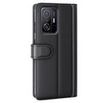 For Xiaomi 11T/11T Pro Split Genuine Leather Phone Case TPU Inner Shell Wallet Stand Folio Flip Cover