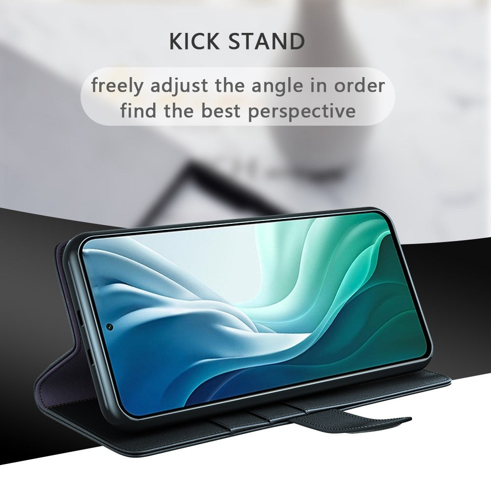 For Xiaomi Mi 11i/Poco F3/Redmi K40/Redmi K40 Pro/Redmi K40 Pro+ Split Genuine Leather Book Wallet Flip Case Full Protection Folio Stand View Cover Protector