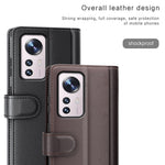 For Xiaomi 12/12X/12S 5G Phone Case Collection Split Genuine Leather Wallet Book Stand Folio Cover with TPU Inner Shell