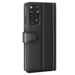 For Xiaomi Redmi Note 11 4G (Qualcomm)/Redmi Note 11S 4G Magnetic Split Genuine Leather Phone Case Soft TPU Viewing Stand Wallet Flip Folio Cover
