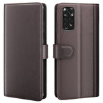 Xiaomi Redmi Note 11 Pro 5G (Qualcomm)/Note 11 Pro 4G (MediaTek) Delat äkta läderfodral med fällbart mönster, stötsäkert TPU-fodral, stativ och bokomslag