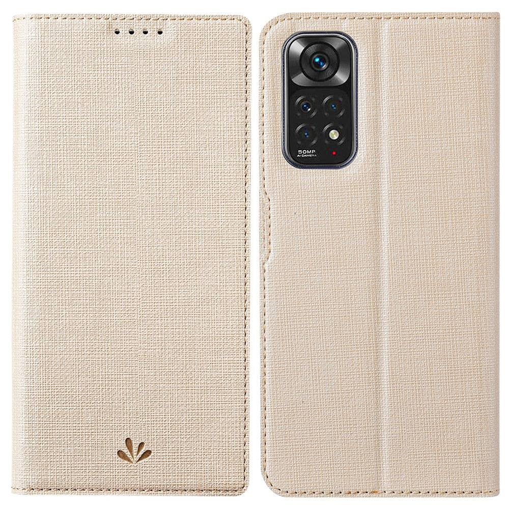 VILI DMX-serien för Xiaomi Redmi Note 11 4G (Qualcomm)/Note 11S 4G korthållare kollisionsskyddande PU-lädermobilfodral stativskyddande fodral