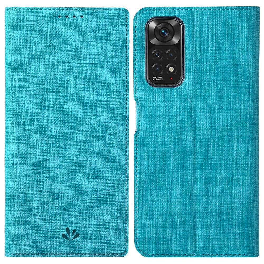VILI DMX-serien för Xiaomi Redmi Note 11 4G (Qualcomm)/Note 11S 4G korthållare kollisionsskyddande PU-lädermobilfodral stativskyddande fodral