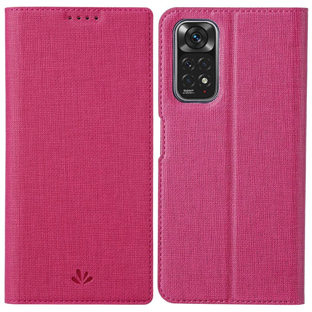 VILI DMX-serien för Xiaomi Redmi Note 11 4G (Qualcomm)/Note 11S 4G korthållare kollisionsskyddande PU-lädermobilfodral stativskyddande fodral