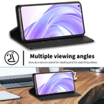 LC.IMEEKE För Xiaomi 11 Lite 5G NE/Mi 11 Lite 5G/4G Flip-plånboksfodral, PU-läder, kolfibertextur, stativ, magnetiskt, självabsorberande folio-mobilskal