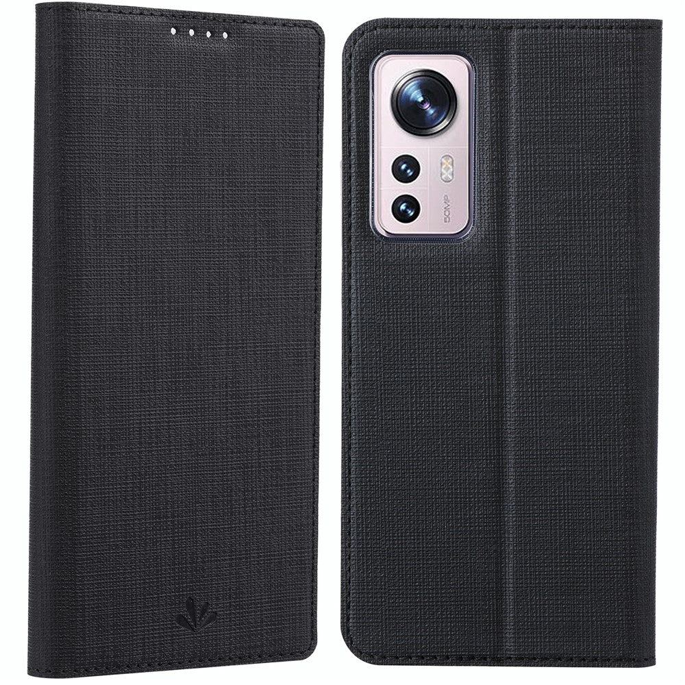 VILI DMX Series for Xiaomi 12/12X/12S 5G PU Leather Auto Closing Magnetic Phone Case Card Holder Stand Protective Cover
